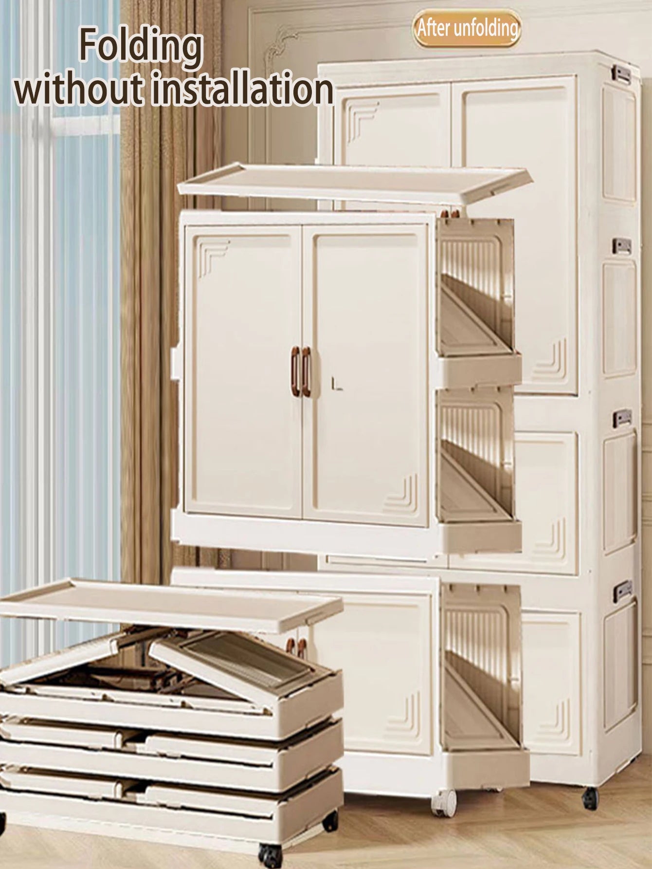 Armoire Pliable Grande Capacité - Organisateur de Vêtements Pratique