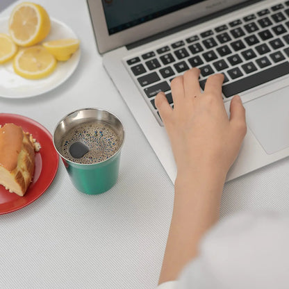 Tasse à expresso double paroi en acier inoxydable - Isolante et élégante