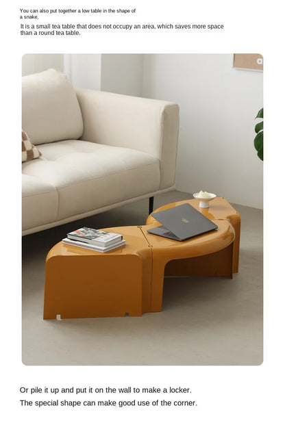 Table Basse Circulaire Nordique Créative – Design Modulable 2025