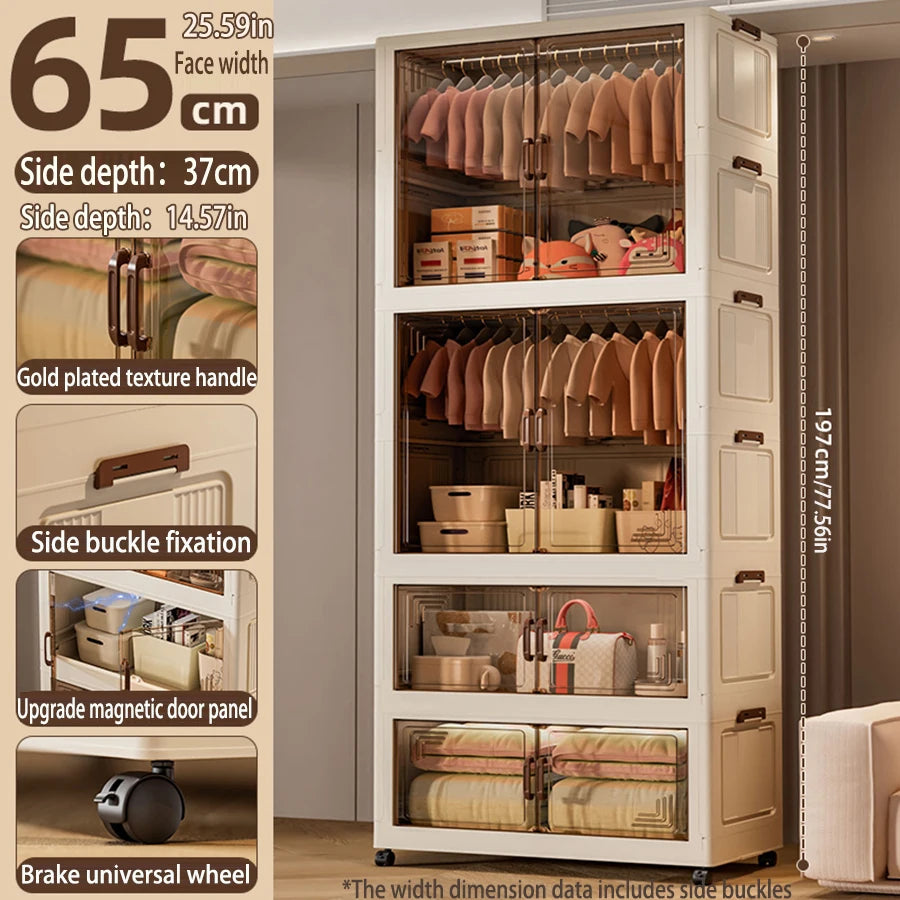 Armoire Pliable Grande Capacité - Organisateur de Vêtements Pratique
