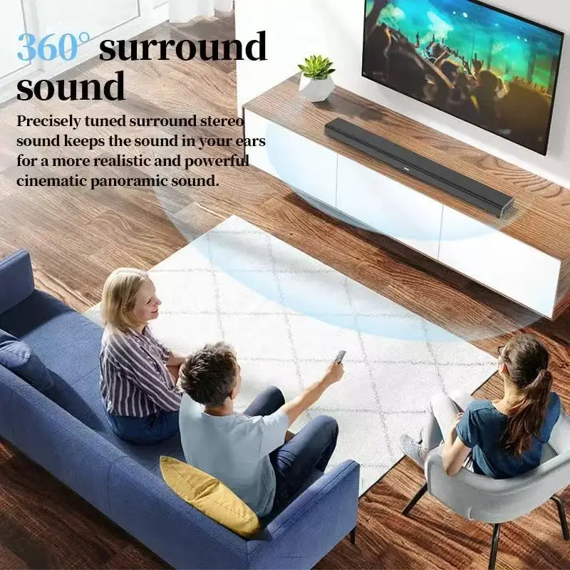 Barre de son 9D avec caisson de basses, Bluetooth & HDMI