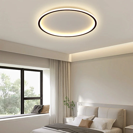 Plafonnier LED Minimaliste Cercle Nordic pour Salon et Chambre