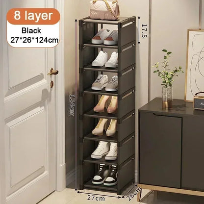 Étagère à chaussures empilable en angle, gain de place et pratique