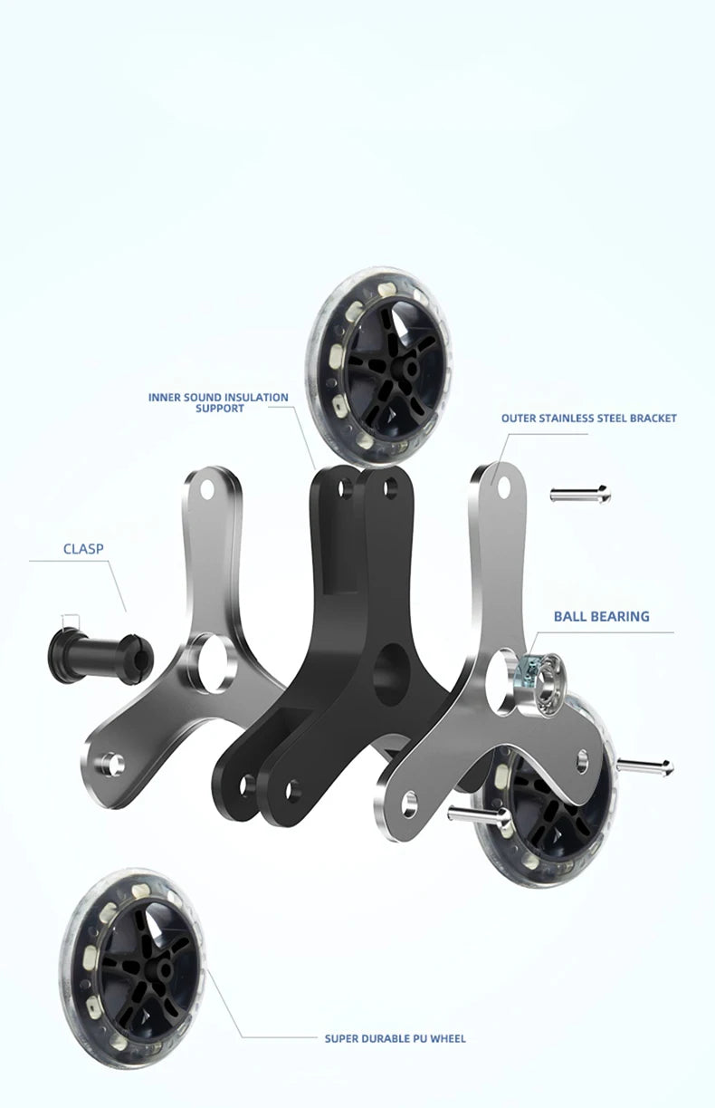 Chariot d'épicerie léger et pliable pour escalier - Idéal voyage