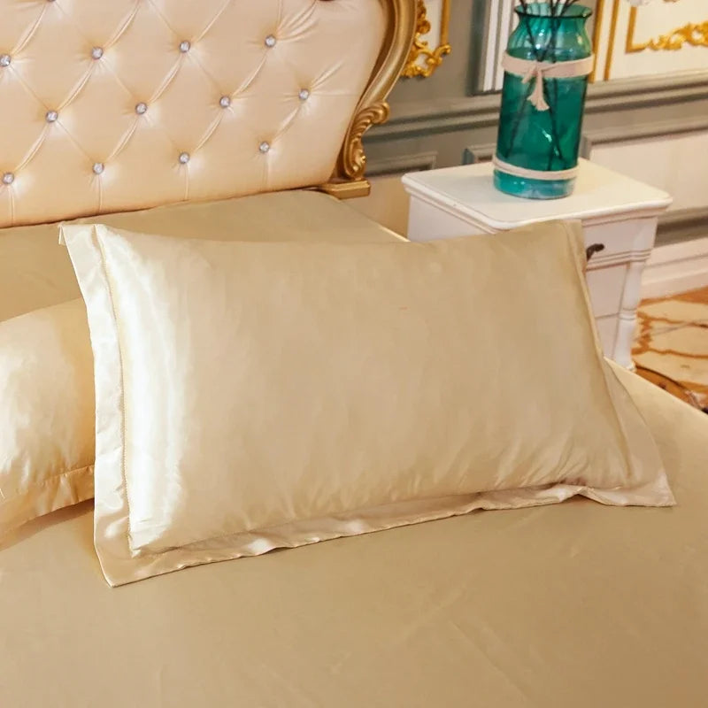 Taie d'oreiller en satin luxueux 48x74 - Confort et élégance