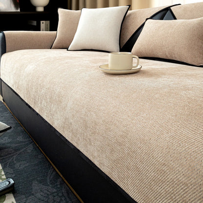 Housse de canapé en Chenille Sergé Antidérapante - Style Minimaliste