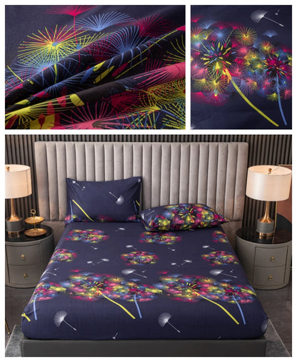 Ensemble de draps King Size 100% Polyester, 3 pièces avec élastique