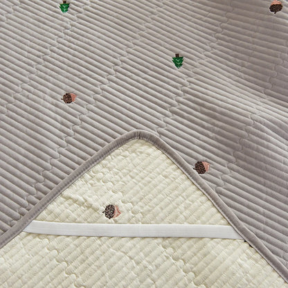 Ensemble Couvre-lit Matelassé Chic en Coton - 3 Pièces avec Taies