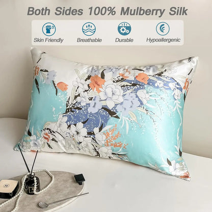 Taie d'oreiller en mûrier naturel, douce et rafraîchissante 100%