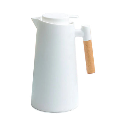 Carafe thermique isolée 1L avec poignée en bois - Garde au chaud/froid