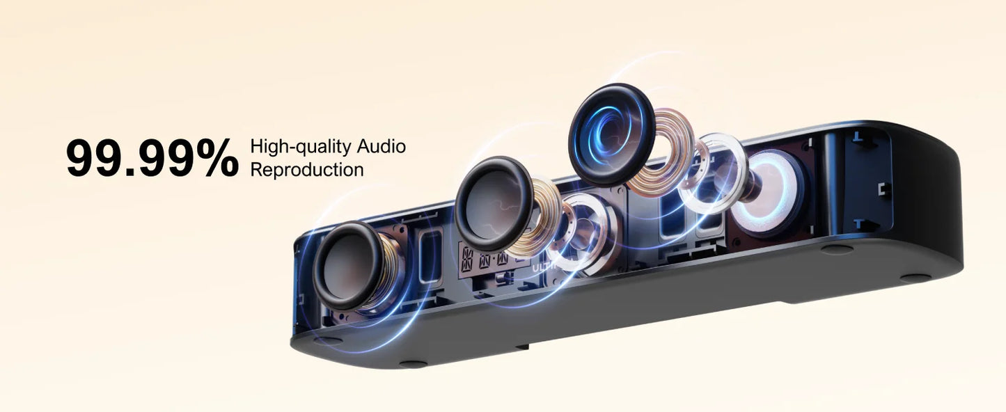 Corde TIMEA - Barre de Son 7.1, 330W, Contrôle Intelligent, Noir