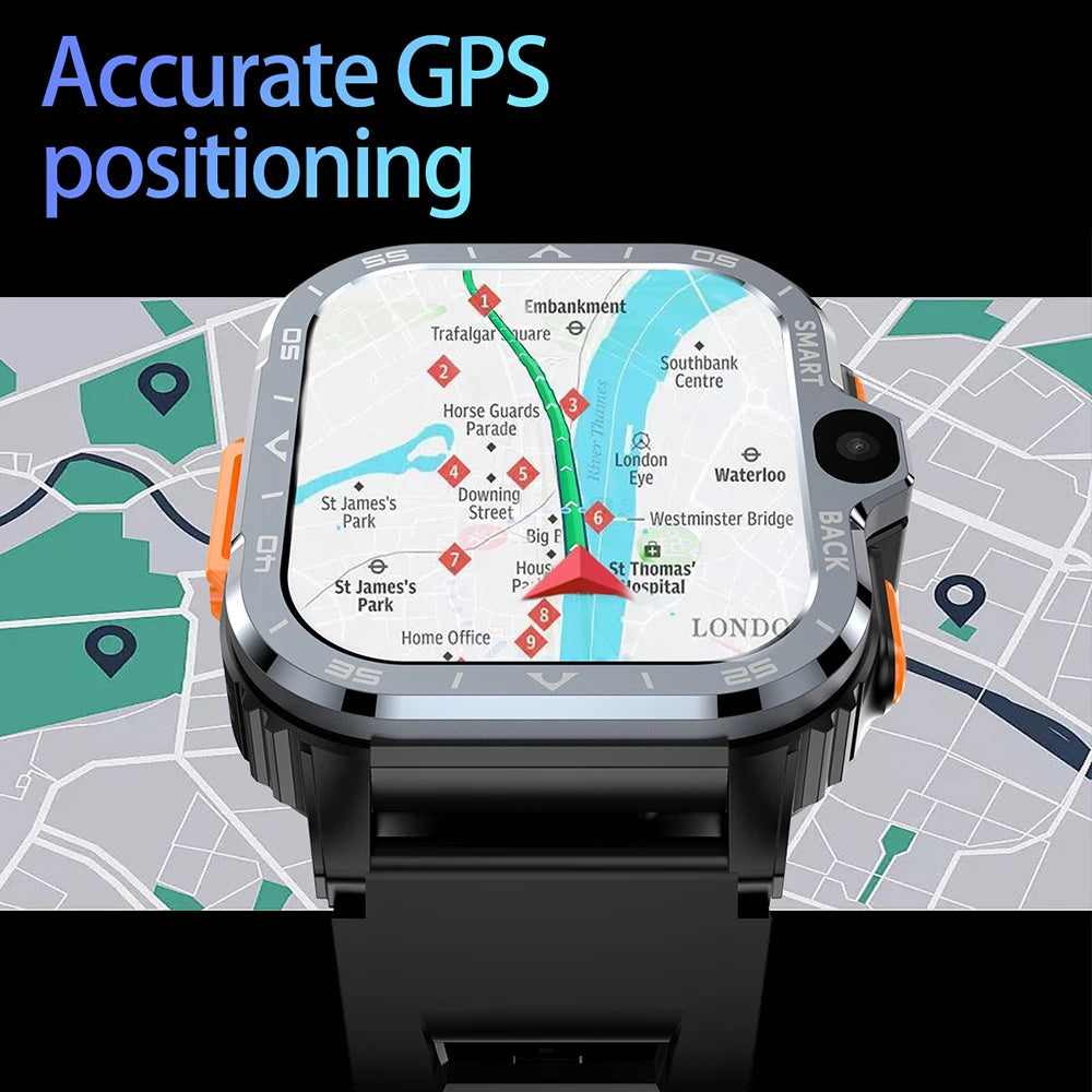 Montre Intelligente Android GPS HD - Homme, 16G/64G, Wi-Fi