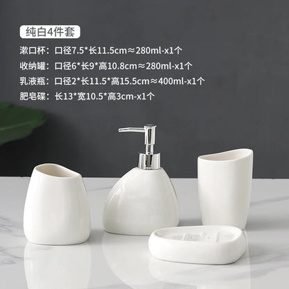 Set d'accessoires de salle de bains en céramique chinoise élégante