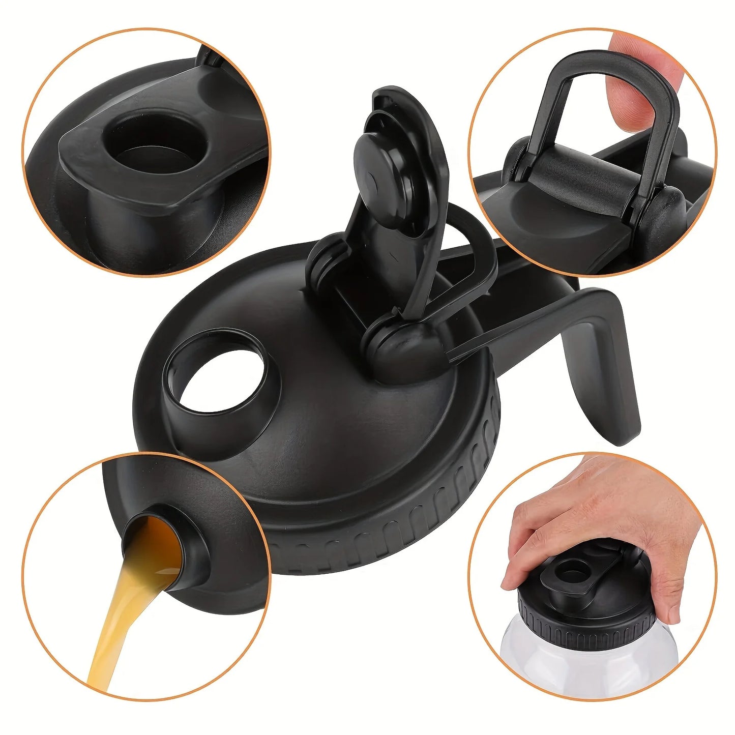 KEMORELA Pichet en Verre 64Oz avec Poignée et Couvercle - Ensemble Pratique