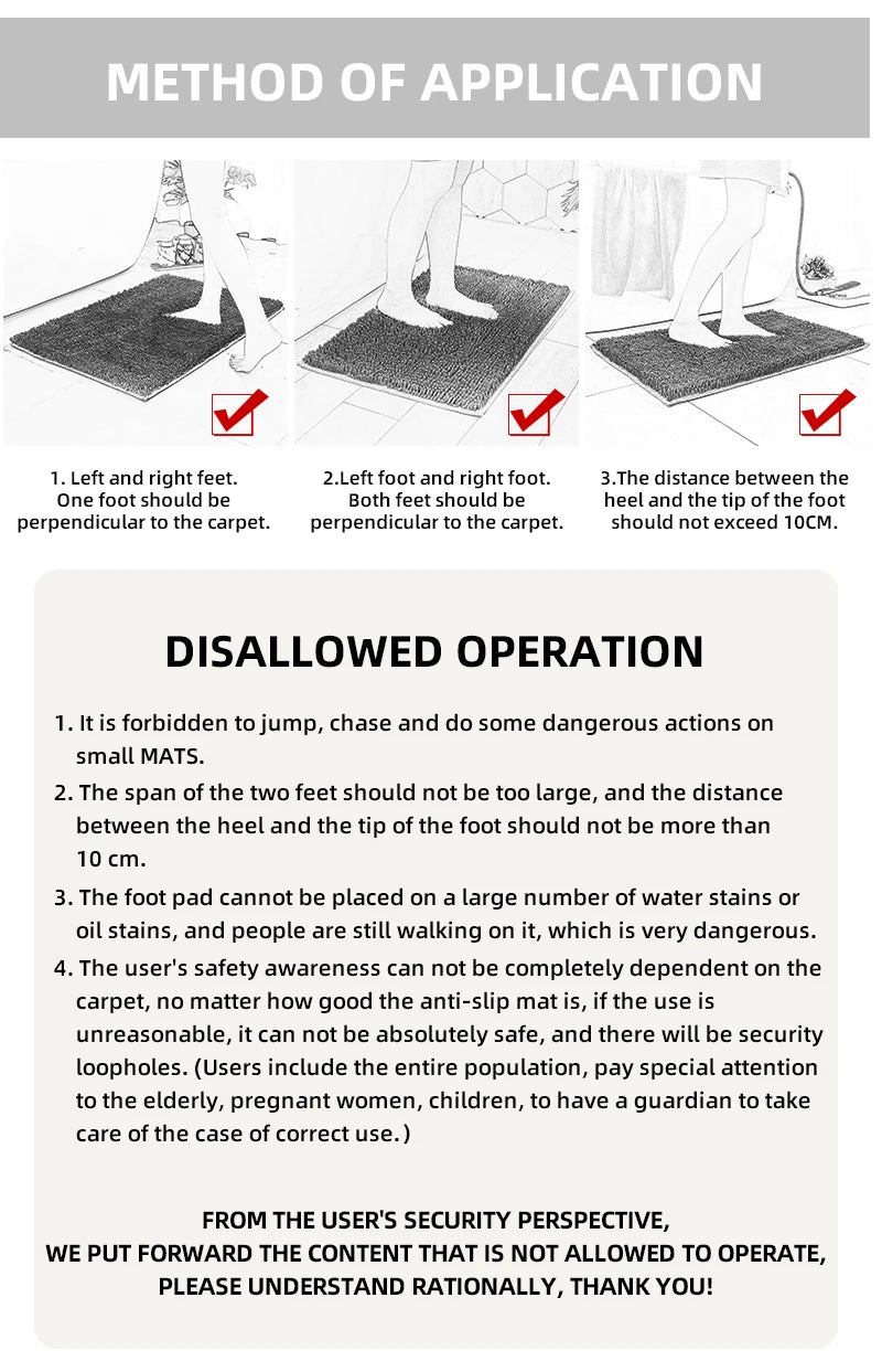 Ensemble de 3 Tapis Monochromes Doux et Absorbants - Motif Pierre