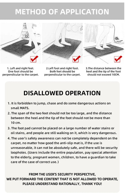 Ensemble de 3 Tapis Monochromes Doux et Absorbants - Motif Pierre