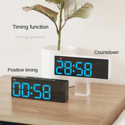 Réveil numérique LED avec température, date et mode nuit