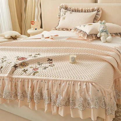 Ensemble de couvre-lit d'été brodé chic - léger et doux, 1 à 3 pièces