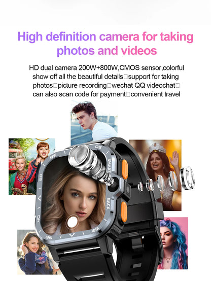 Montre Intelligente Android GPS HD - Homme, 16G/64G, Wi-Fi