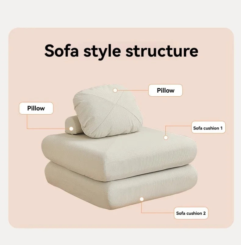 Canapé-lit pliant en tissu pour petit salon - Confort tatami