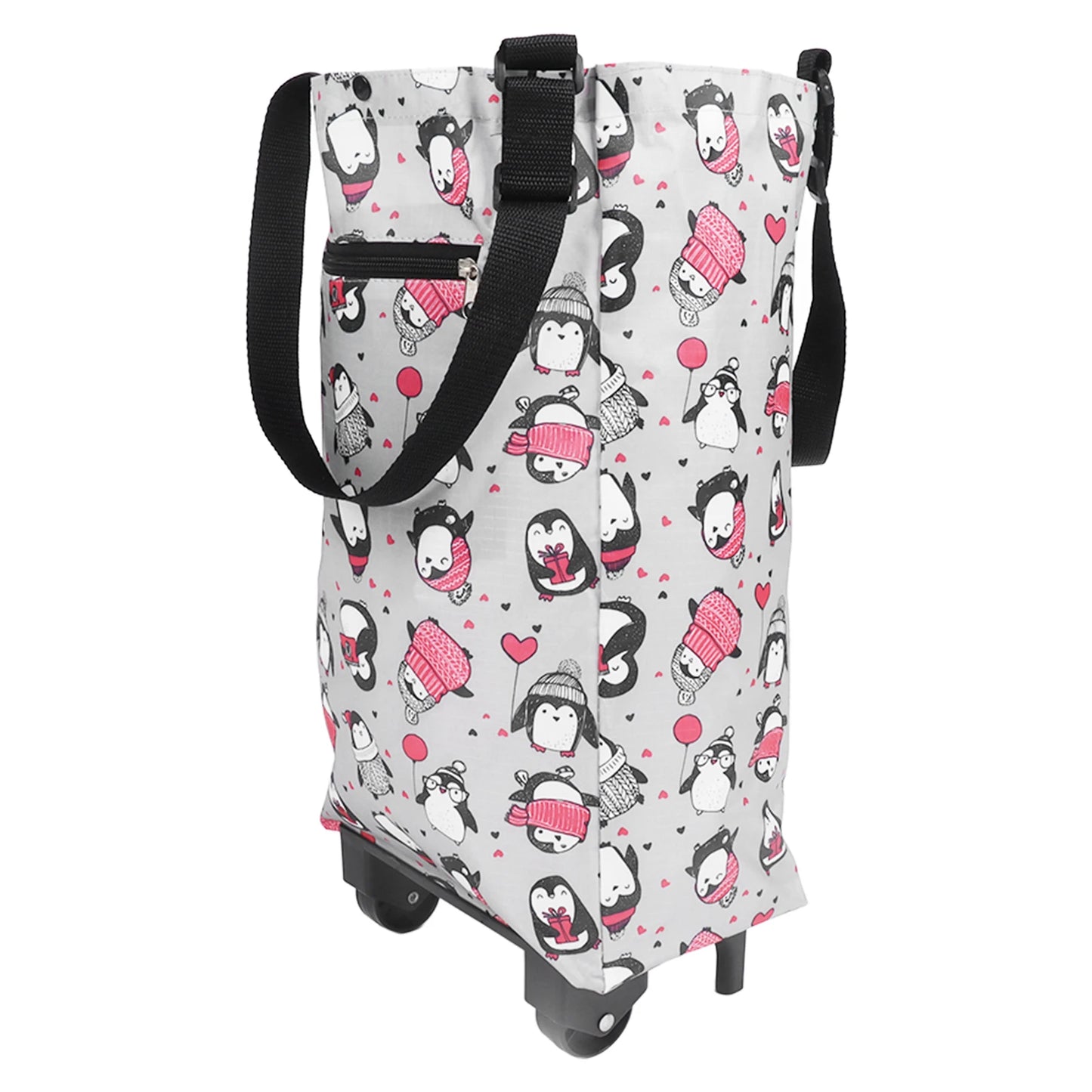 Chariot de Shopping Pliable avec Roulettes pour Homme - Pratique et Fonctionnel