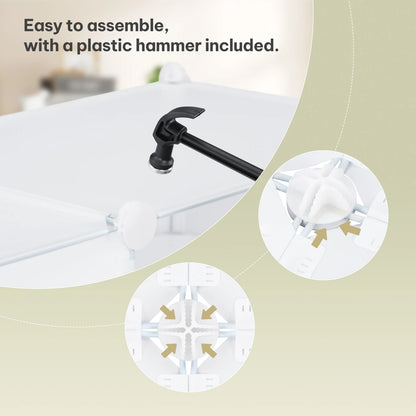 Armoire à chaussures pliable en PP transparent - Organisateur modulaire