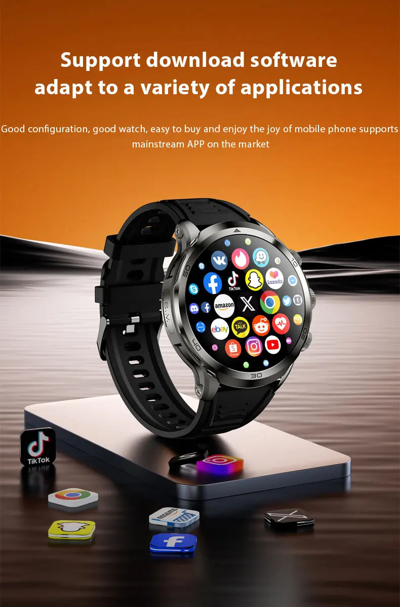 Montre Intelligente H19 Android 10.0 avec Caméra Rotative 1,95" AMOLED
