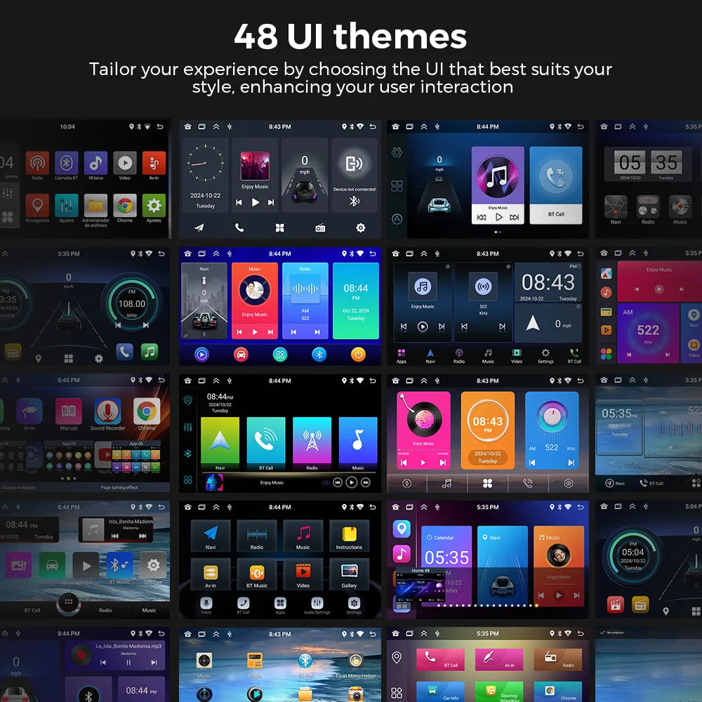 Autoradio Android 7" GPS Carplay pour VW, Seat, Audi - 2Din