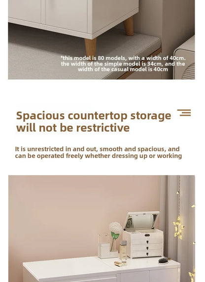 Coiffeuse moderne avec baie vitrée pour chambre à coucher