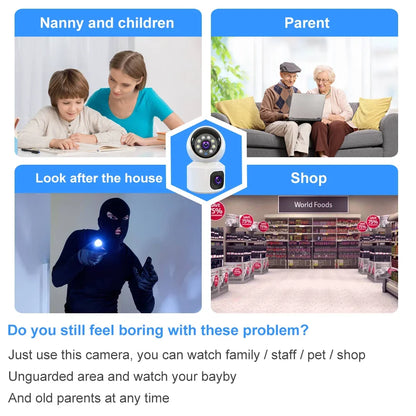 Caméra IP WiFi 8MP avec vision nocturne et audio bidirectionnel