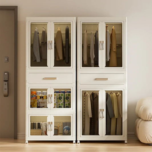 Armoire de rangement pliable multifonction pour vêtements et maison