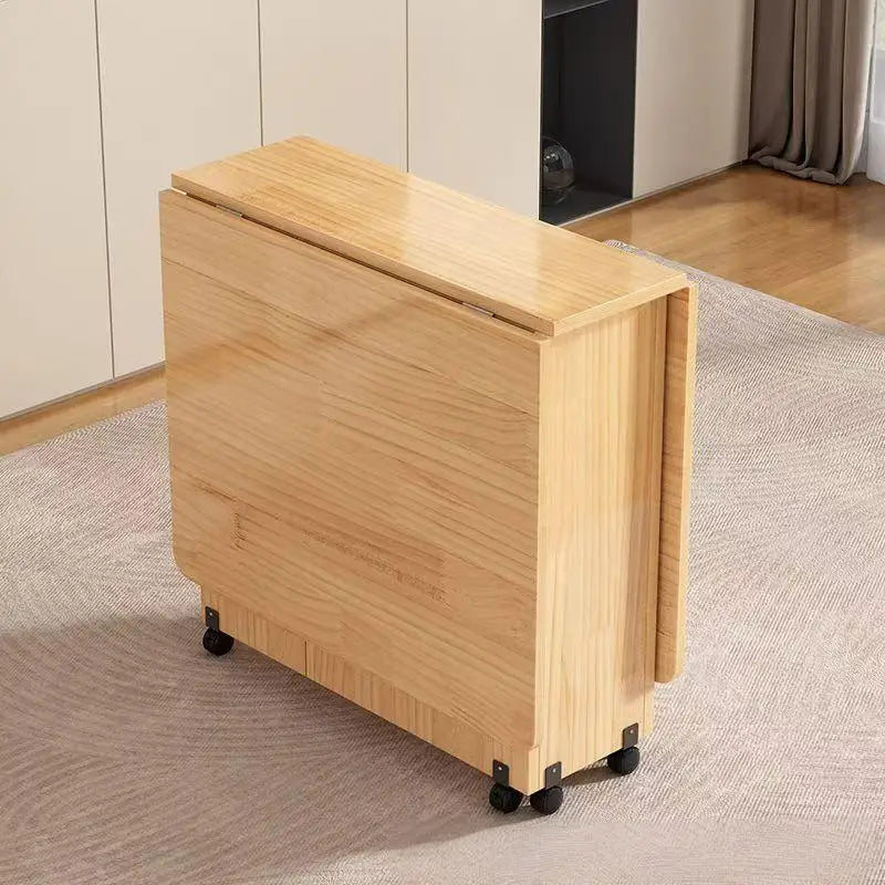 Table à Manger Pliante en Bois Massif - Table Rectangulaire Multifonction