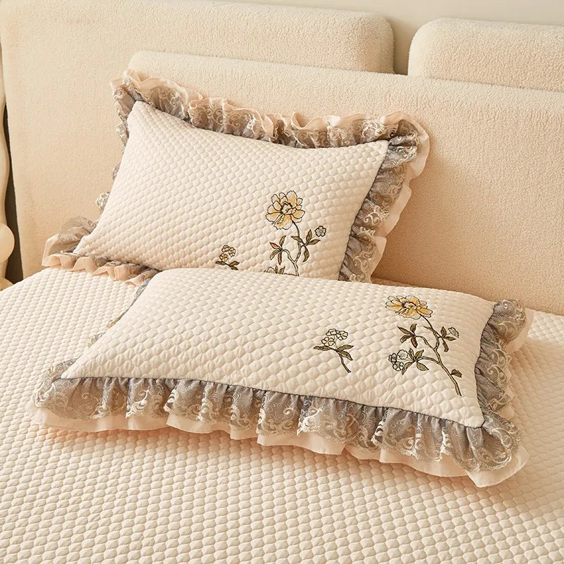 Ensemble de couvre-lit d'été brodé chic - léger et doux, 1 à 3 pièces