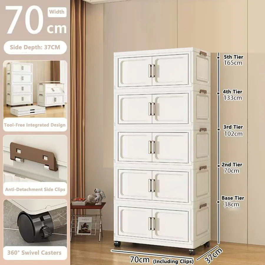 Armoire de rangement pliable pour vêtements de bébé et enfants