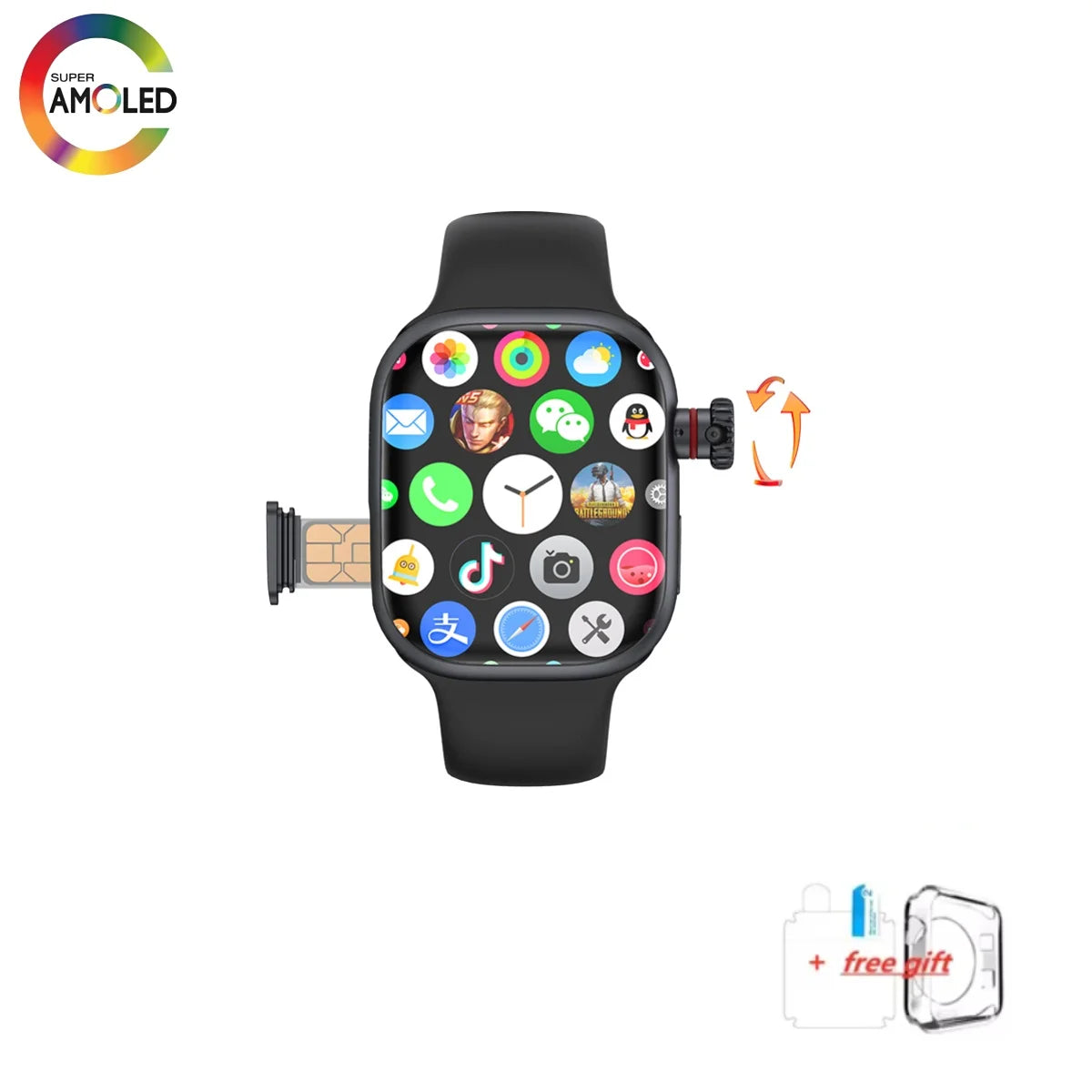 Montre CD99 5G AMOLED 2,29'' - Smartwatch avec caméra rotative