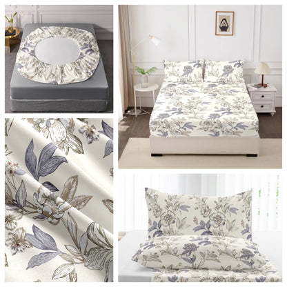 Ensemble de draps King Size 100% Polyester, 3 pièces avec élastique