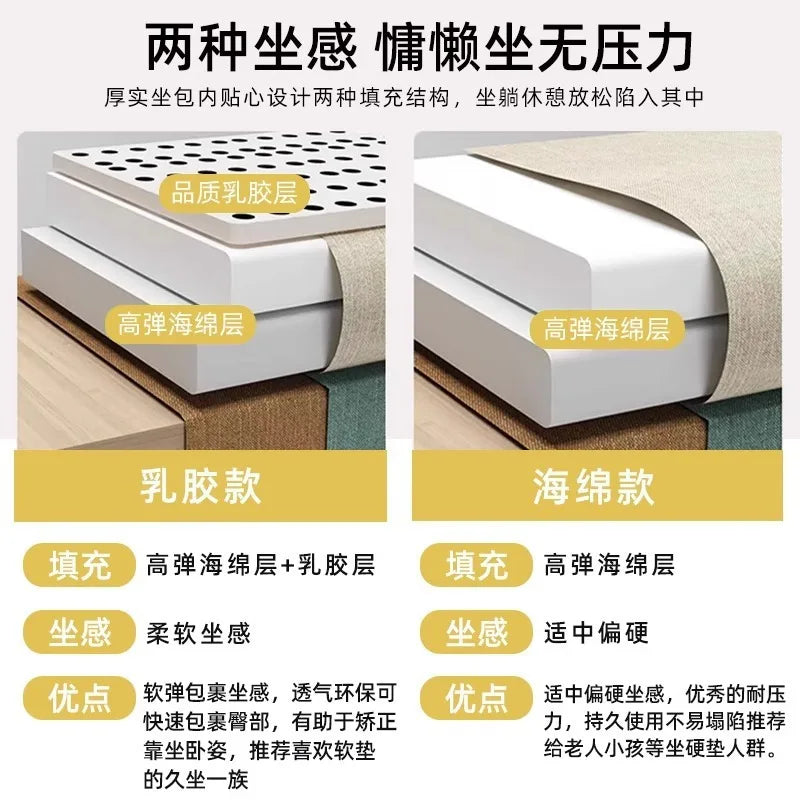 Salon de luxe léger, petite chambre à coucher, appartement, location, magasin de vêtements, salon de réception, canapé double en tissu pour trois personnes