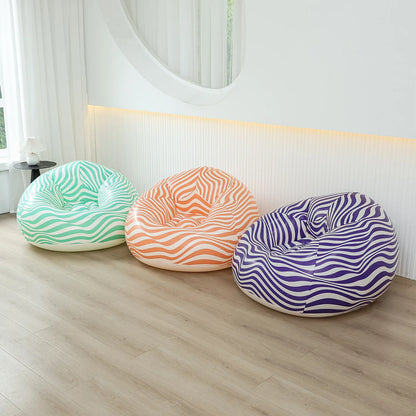 Canapé gonflable inclinable et pliable pour extérieur - Confort rayé