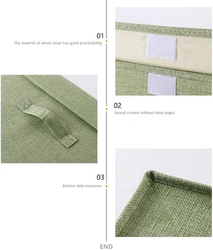 Organisateur de jouets pliant en coton et lin lavable - Panier pratique