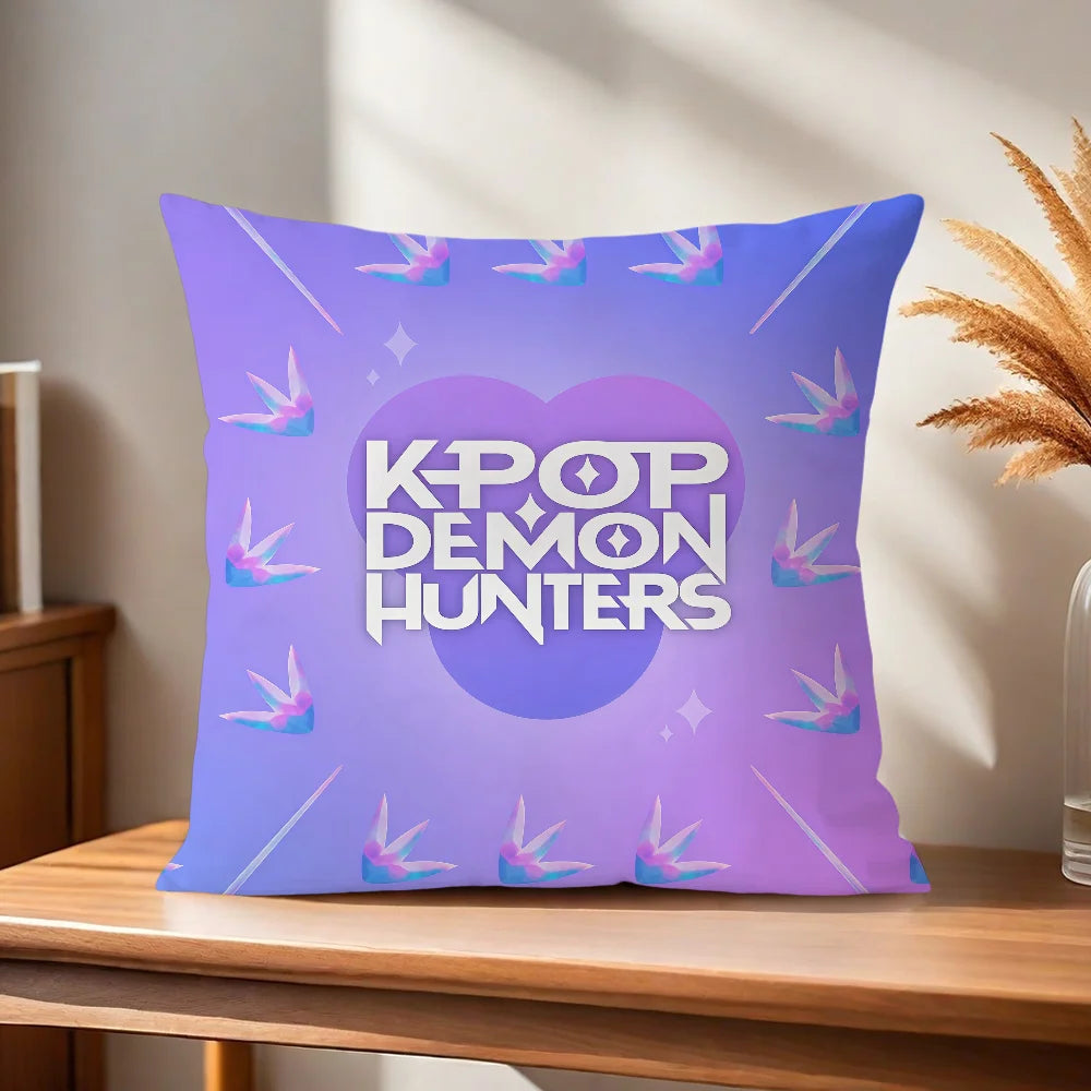Housse de coussin Demon KPop pour salon, bureau et voiture
