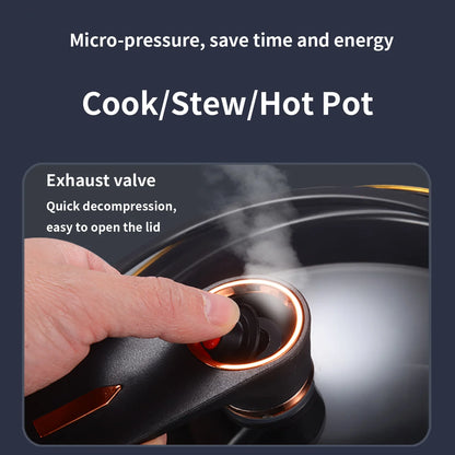 Marmite à micro-pression 7L - Cuisinière induction et gaz