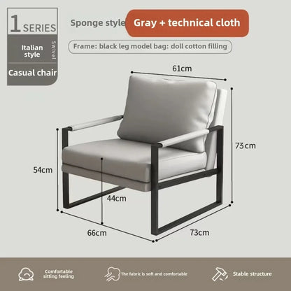 Canapé paresseux nordique en fer forgé pour salon et balcon