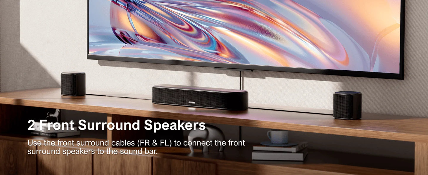 Corde TIMEA - Barre de Son 7.1, 330W, Contrôle Intelligent, Noir