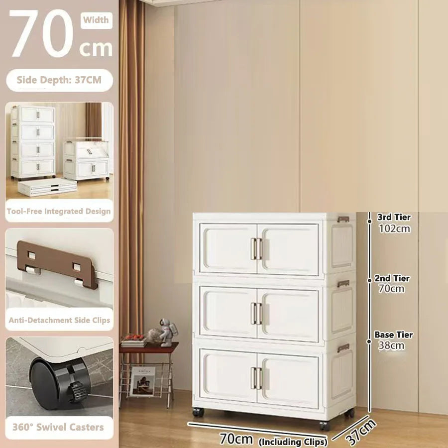 Armoire de rangement pliable pour vêtements de bébé et enfants