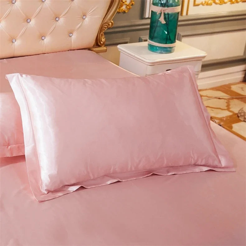 Taie d'oreiller en satin luxueux 48x74 - Confort et élégance