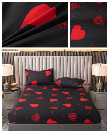 Ensemble de draps King Size 100% Polyester, 3 pièces avec élastique