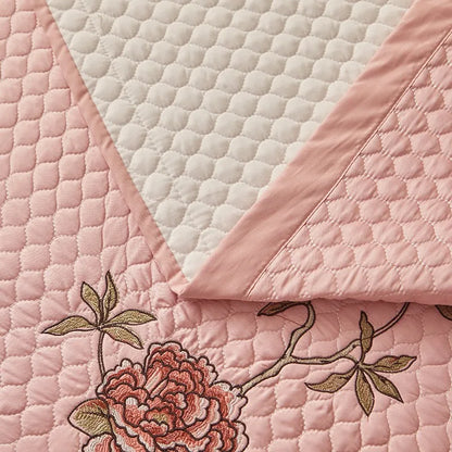 Ensemble de couvre-lit d'été brodé chic - léger et doux, 1 à 3 pièces