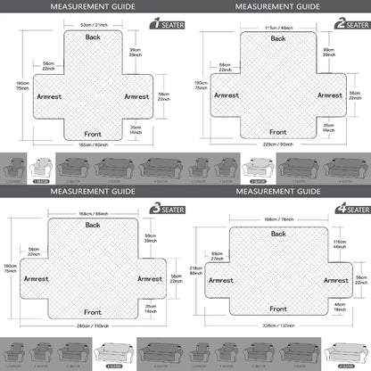 Housse de canapé réversible 1/2/3/4 places - Protection enfants & animaux
