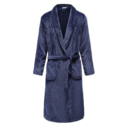 Peignoir Kimono en flanelle pour hommes - Confort d'automne hiver