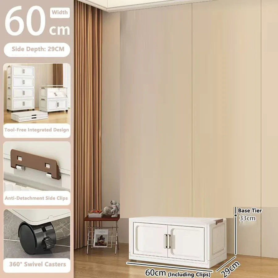 Armoire de rangement pliable pour vêtements de bébé et enfants